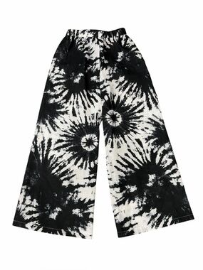 Women’s Tie Dye Black White Palazzo Wide Leg Pants Small